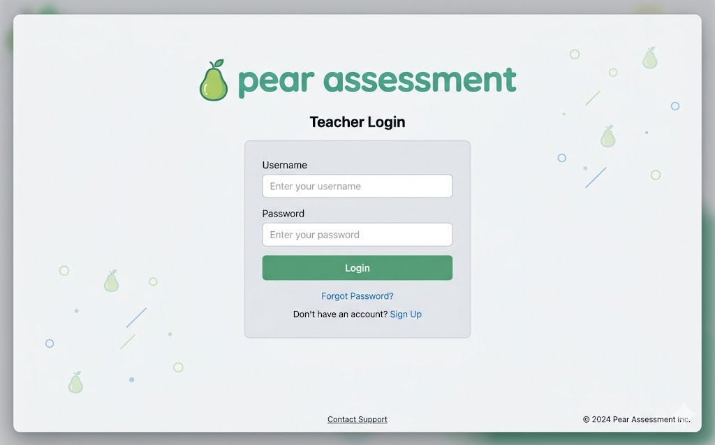 Pear Assessment teacher lo